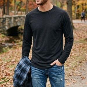 Goodfellow & Co Charcoal Heather Long Sleeve Crew